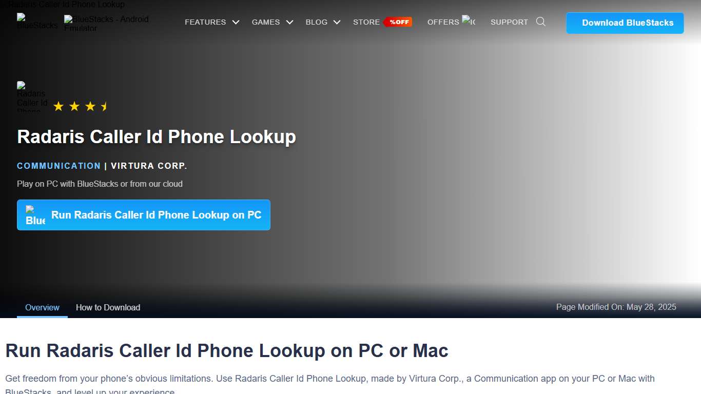 Download and run Radaris Caller Id Phone Lookup on PC & Mac (Emulator)